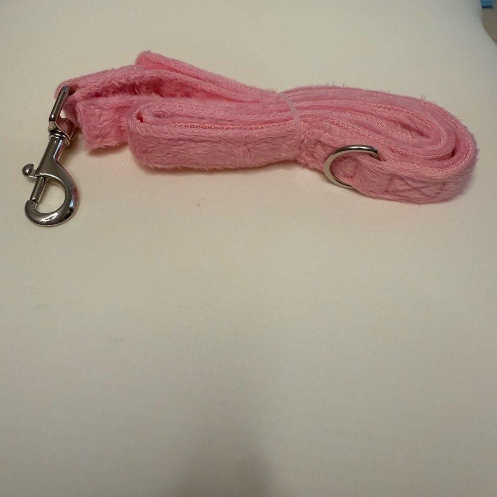 Pink Dog Leash with Metal Clip